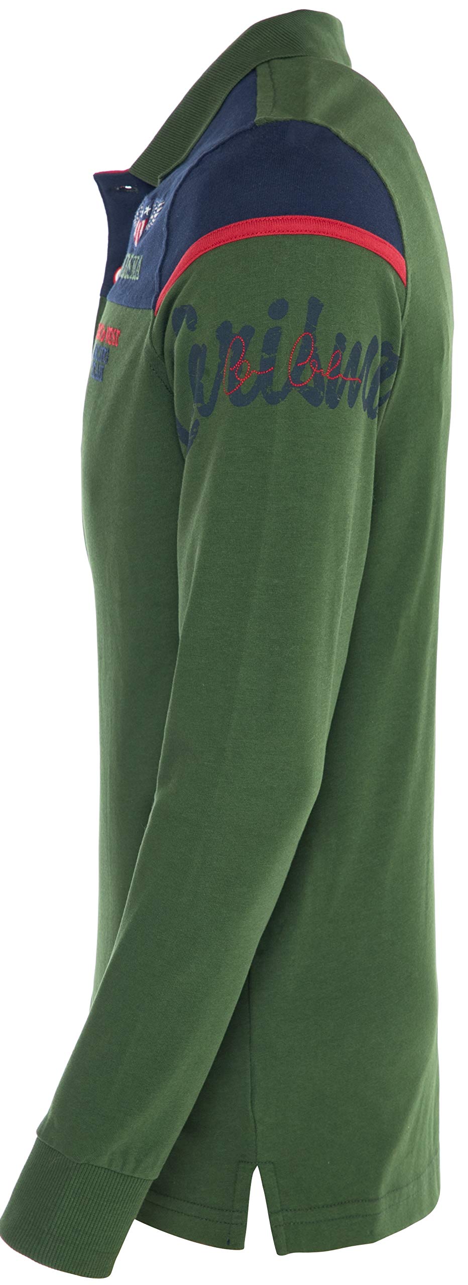 Carisma Polo de manga larga para hombre de algodón • Camiseta de manga larga para hombre con bordado • Agradable corte regular manga larga para oficina y ocio, caqui, XL