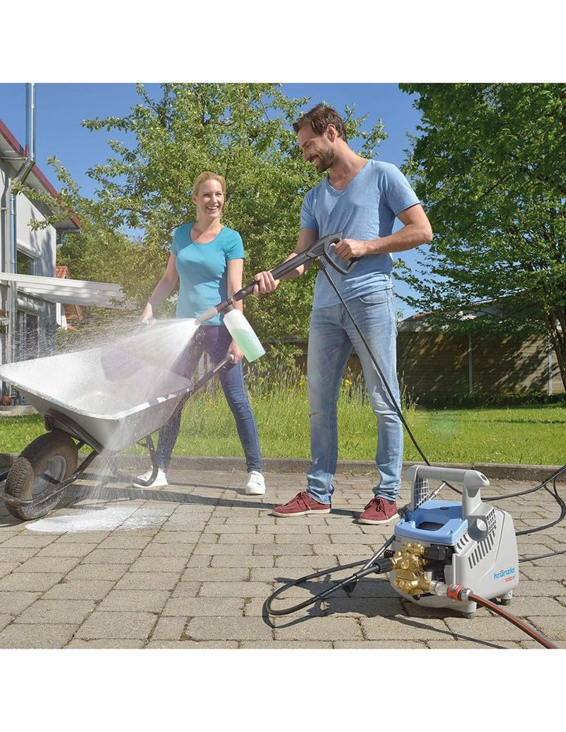 Hidrolimpiadora Kränzle K 1050 P – 130 Bar, 450 l/h, 230V, Motor 2800 RPM, Parada Total, Pistola de Seguridad, Lanza Chorro Plano, Compacta y Profesional para Uso Doméstico