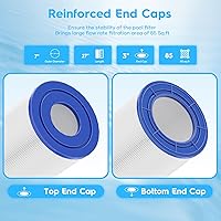 Vista 3 de Jandy CV340 - Cartuchos de filtro de piscina de repuesto para CL340, PJAN85, Unicel C-7459, Filbur FC-6405, FC-0800, A0557900, R0554500, Aladdin