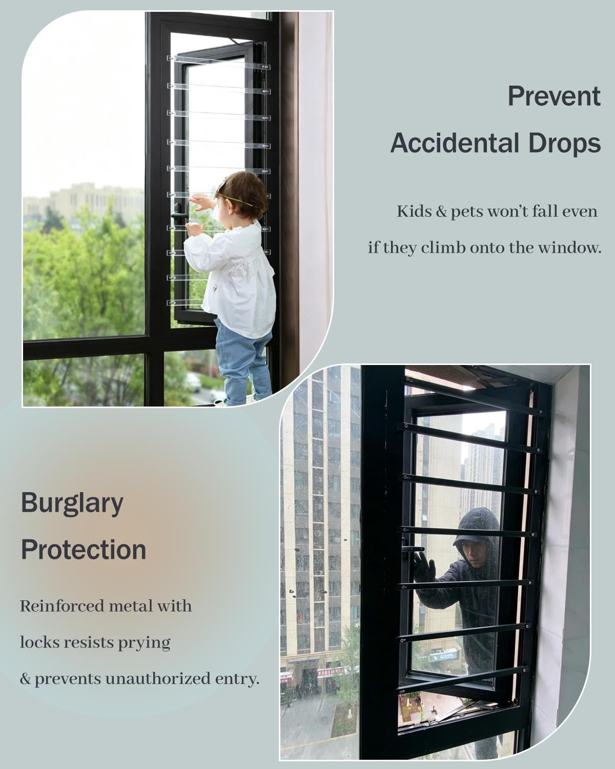 Fenstergitter Einbruchschutz Unsichtbares Sicherheitsgitter