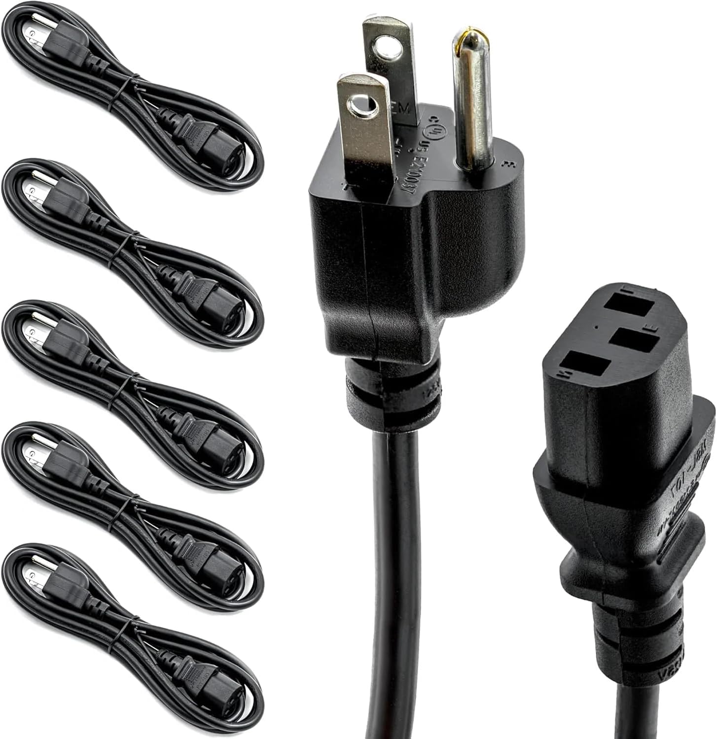 Universal power cord 10ft IEC C13 to NEMA 5-15P