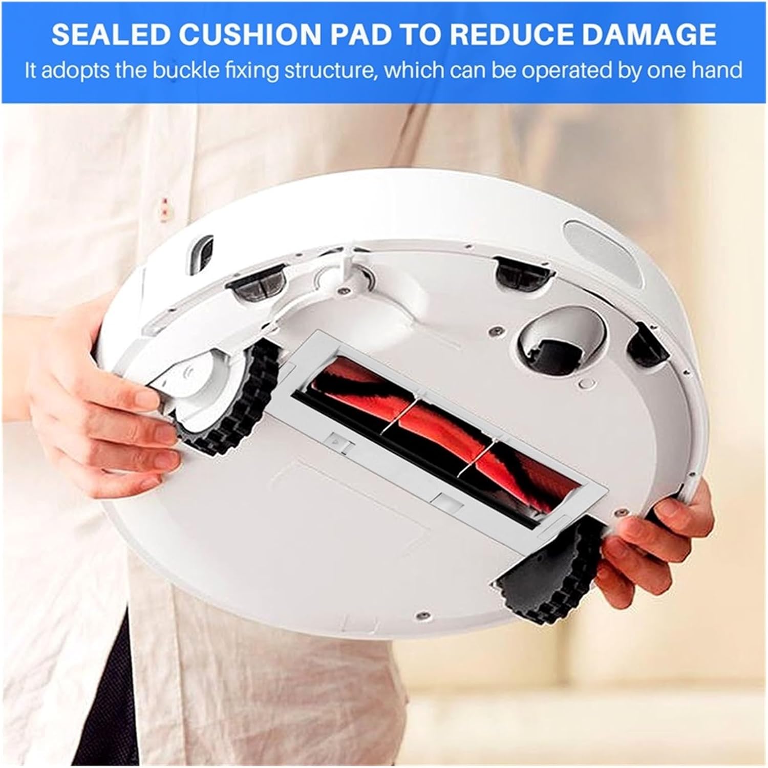 AF93 Main Brush Cover,Compatible for Xiaomi,Compatible for Roidmi, Plus Robot Vacuum Cleaner Spare Parts