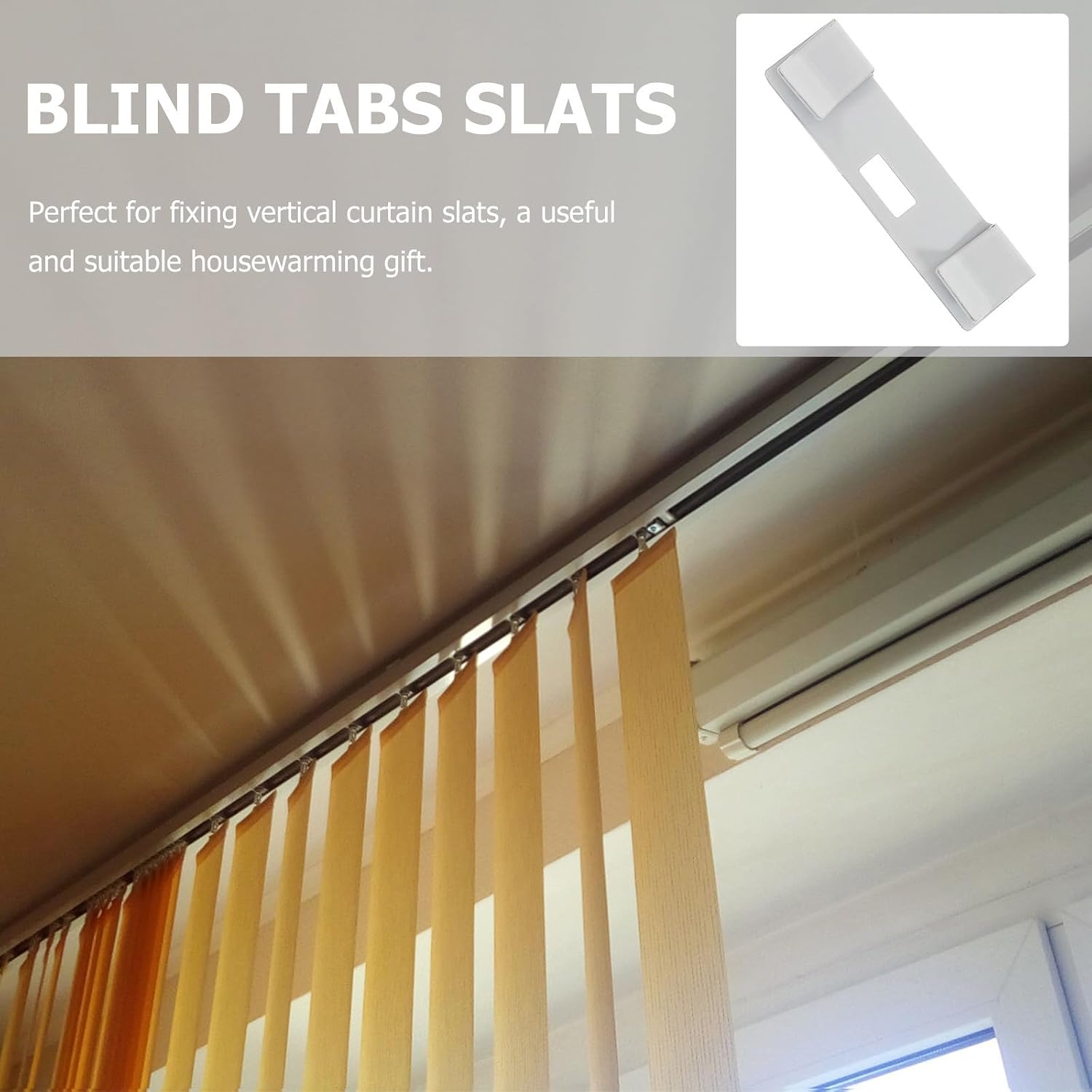 White Metal Blind Repair Tabs 12 Pack for Vertical Slats