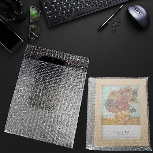 Miniatura 6 de Bolsas de burbujas de 9 x 12 pulgadas, bolsas de amortiguación autosellantes, transparentes, de doble pared, para envío, embalaje, almacenamiento,