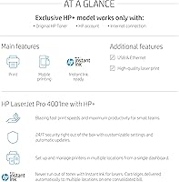 Vista 4 de HP Laserjet Pro 4001ne Impresora en blanco y negro con características HP+ Smart Office (renovada)