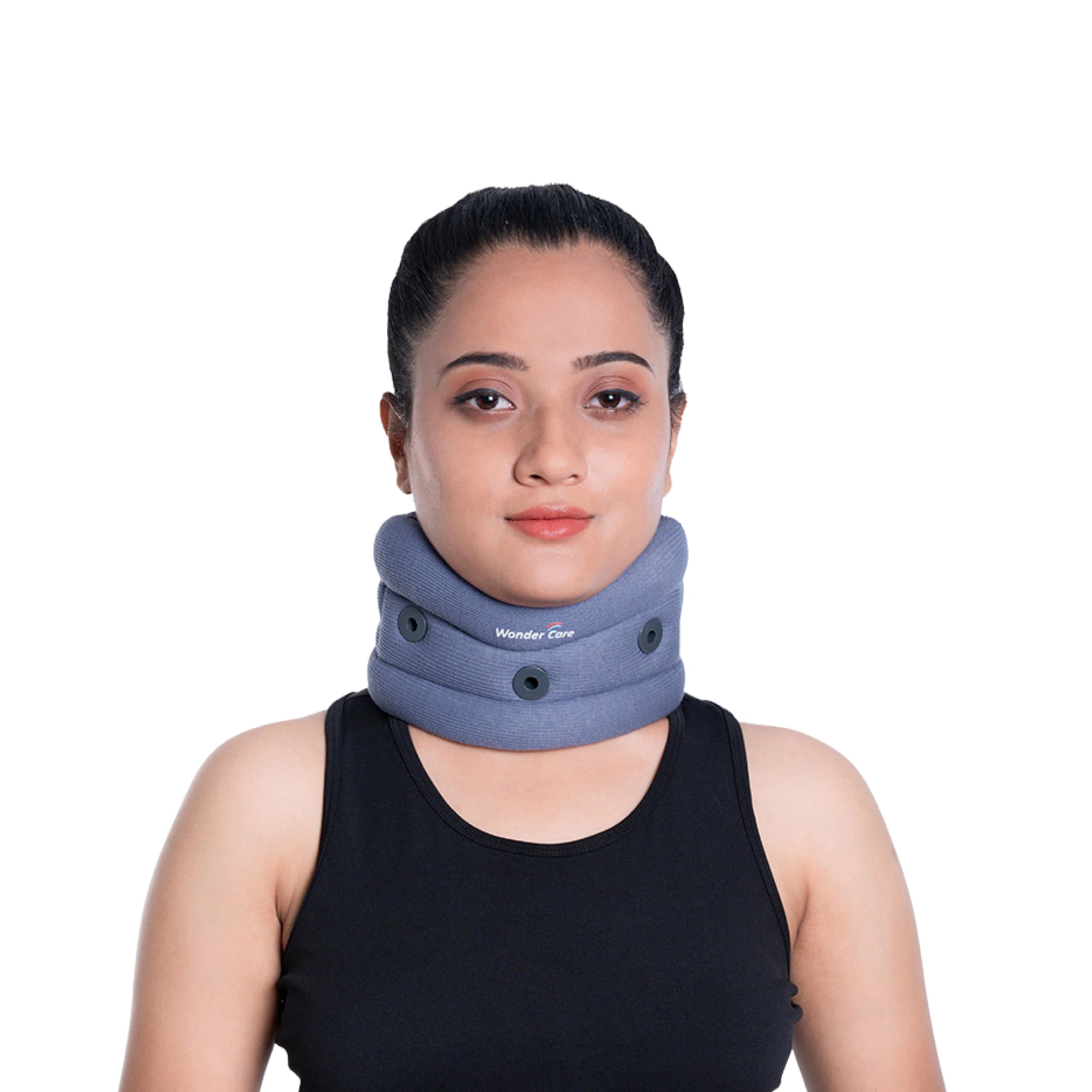 Soft Neck Braces Soft Cervical Collar Neck Support Adjustable Collar Soft Neck Collar Neck Brace for Women & Men_Grey-(Small).