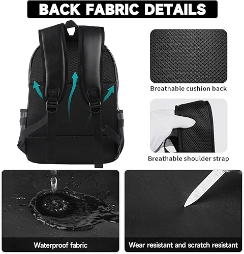 Miniatura 10 de MATE ELAN Mochila de cuero para hombre, a02-Negro, Moda