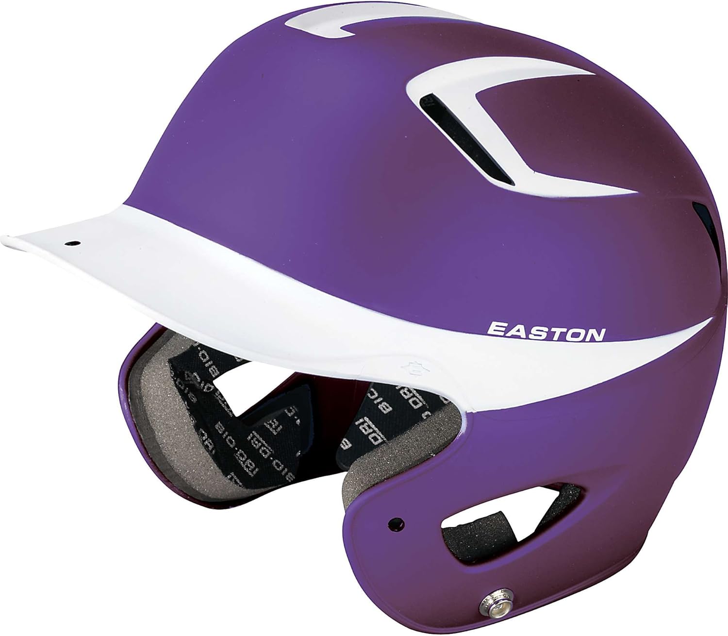 Easton Senior Natural Grip 2Tone Batting Helmet, Purple/White Baseball Batting