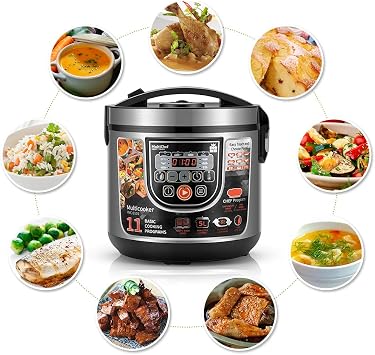 Forme Electric Rice Cooker with 11 Programs 5L 860W LED Panel Time Control Warming Function Multicooker