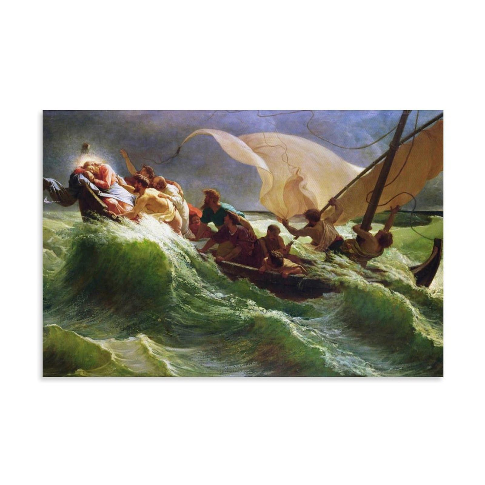 Christ endormi dans son bateau Jules Meynier : impression sur toile - 8