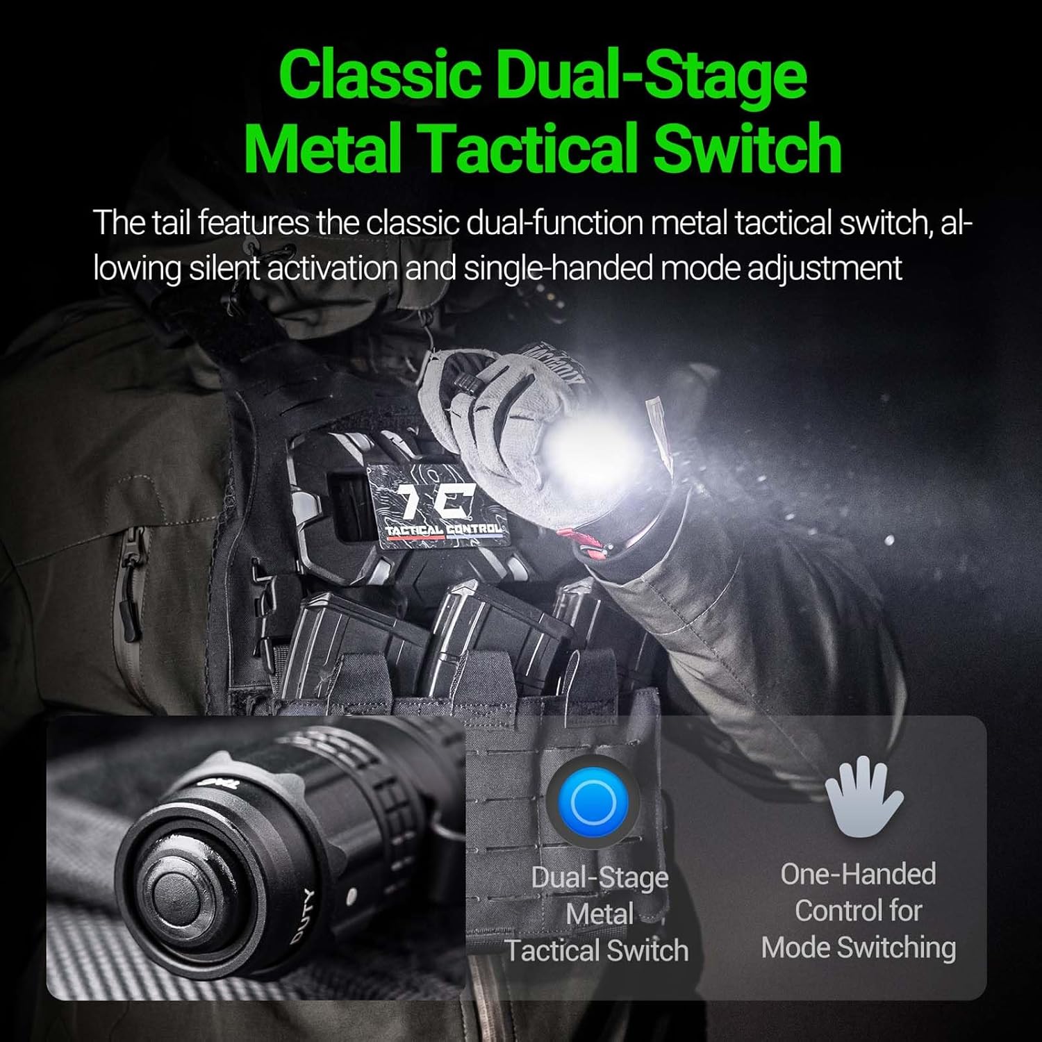 NEXTORCH TA22 Classic Dual-Stage Metal Tactical Switch illustration
