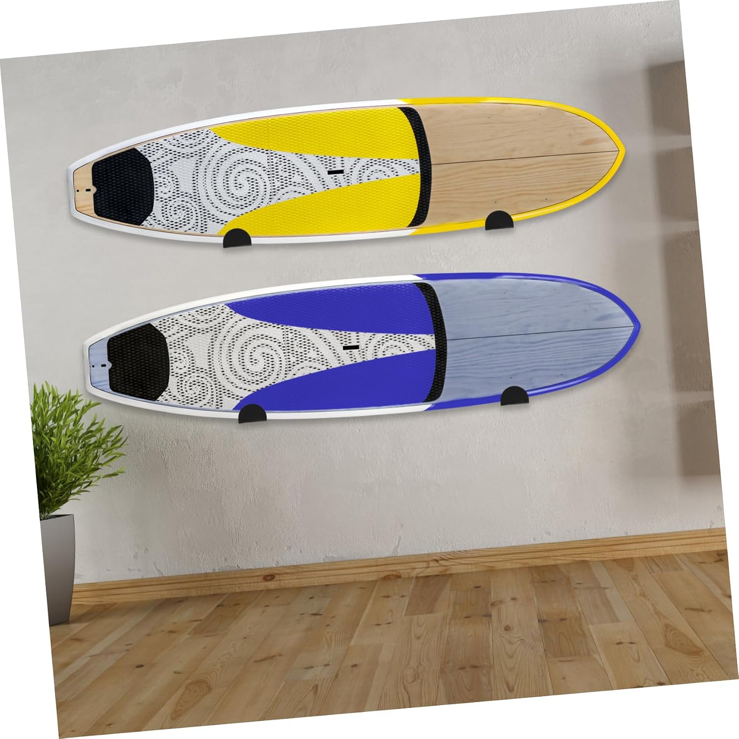 POPETPOP 2Pcs Snowboard Wall Mount Rack Durable Ski Board Display Holder for Indoor Storage Display Sturdy Snowboard Storage for Garage Home Decor