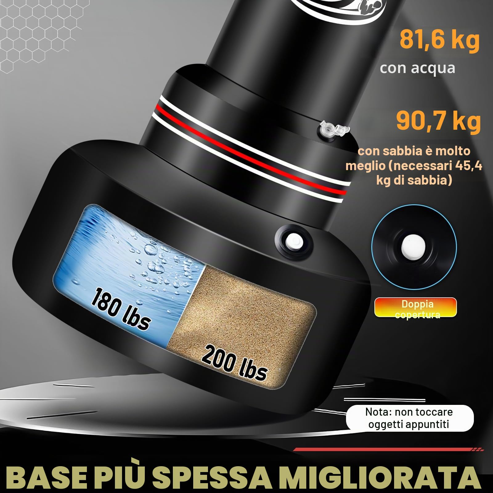 NZQXJXZ Sacco da Boxe da Terra per Adulti, 180cm Sacco da Boxe Autoportante con Guantoni da Boxe, Pompa, Corda per Saltare e Palla per Riflessi, Sacco da Box Gonfiabile per Pratica di Muay Thai MMA