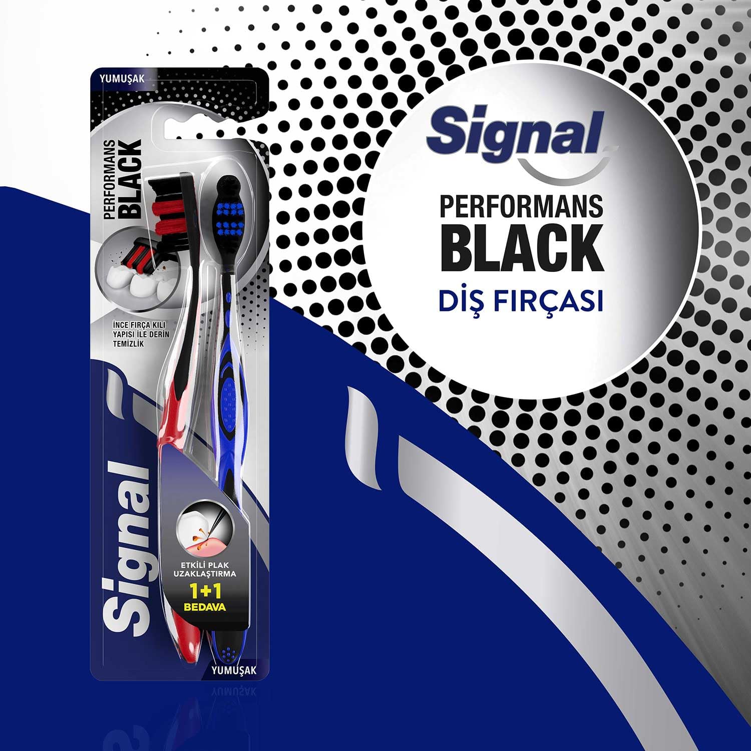 Signal Diş Fırçası Performance Black 2 Kat Yumuşak 31 gr 1+1