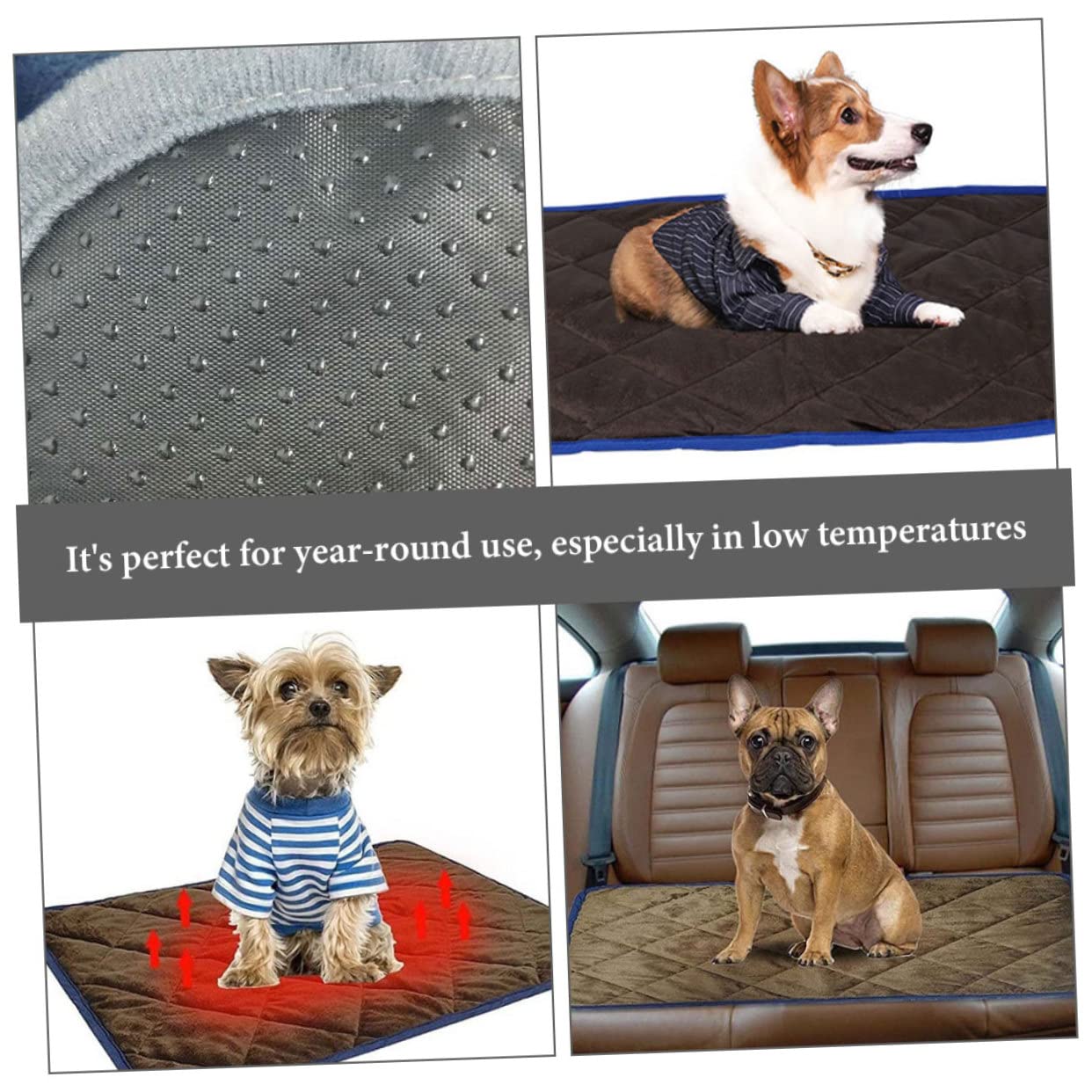 Toddmomy -Chauffant pour Animaux Couverture Réchauffante sans Câble pour Chien et Chat
