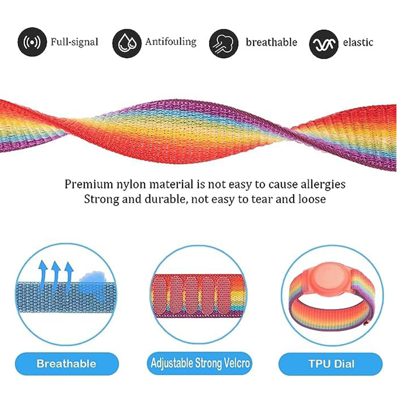 Braccialetti Impermeabili Per AirTag Bambini - Cinturino Nylon Regolabile Antiperdita - Foto 12