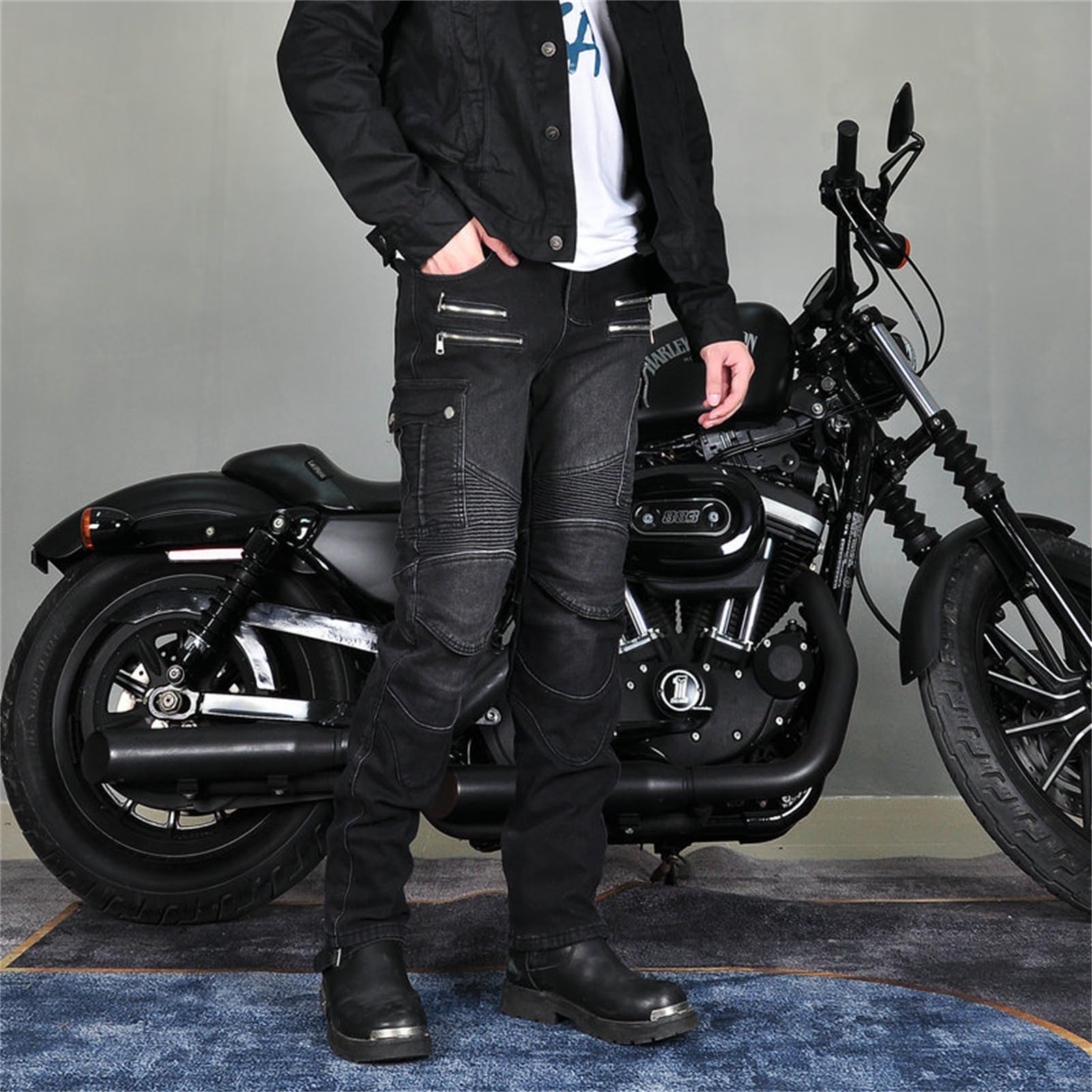 HOMDECR Motorradhose Herren Jeans Textil Motorrad Hose