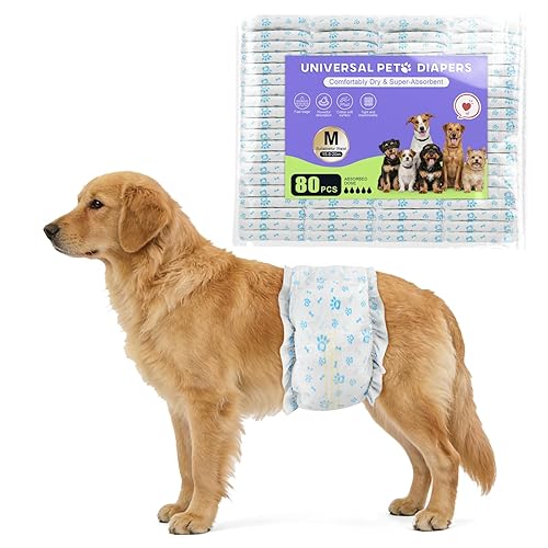 Dog Diapers Male 80 Count Belly Bands for Male Dogs