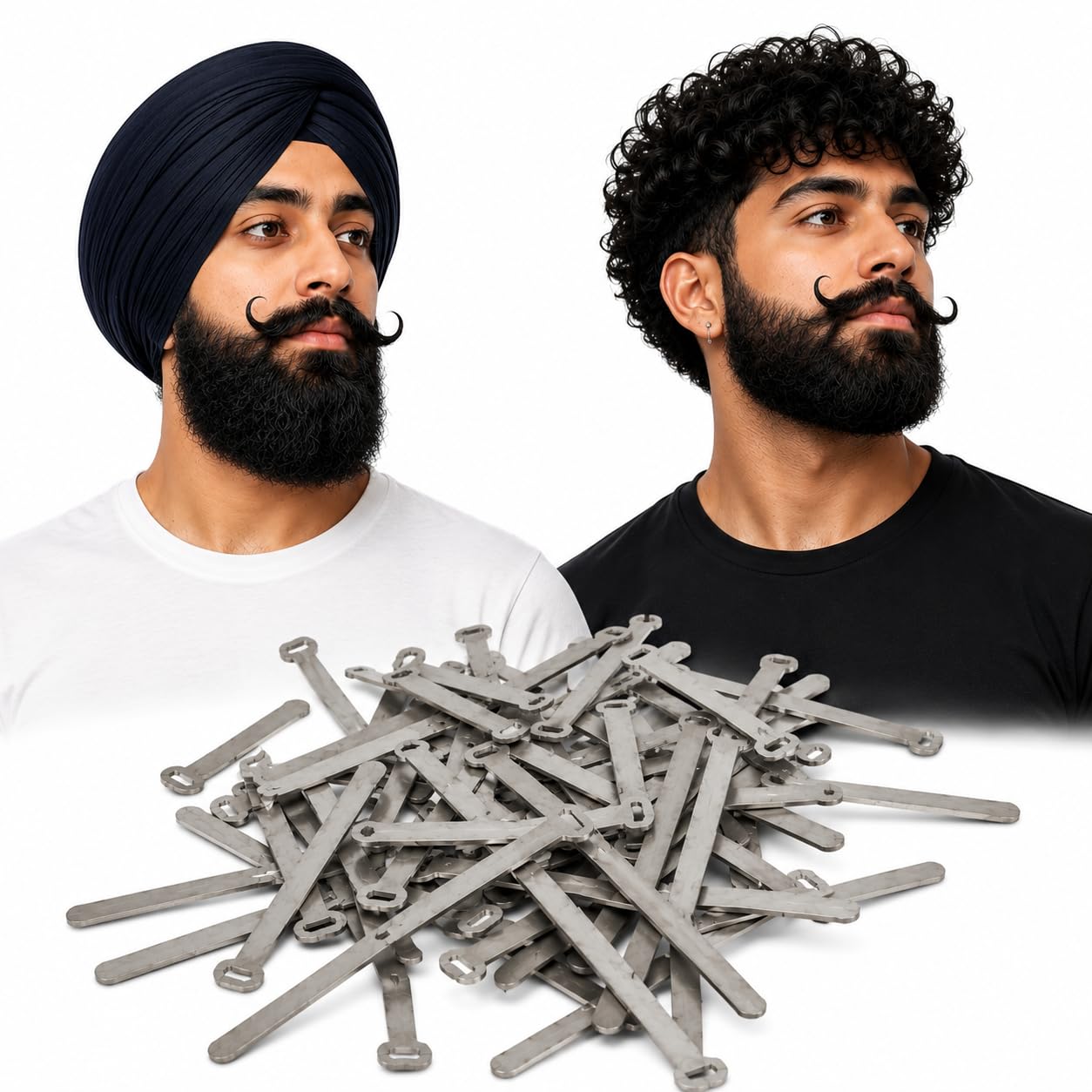 120 PCS Beard Hair Curling Pins for Men | Flexible Metal Beard Styling Pins | Beard Shaping & Grooming Accessories | Reusable Beard Curl Clips | Stainless Steel Beard Styling Tool-image-23