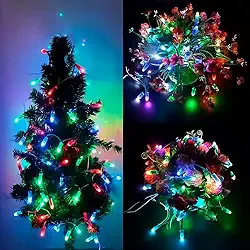 Cordão de Luz Pisca Pisca Solar 200 LEDs 20 Metros Decorativo Eventos Natal