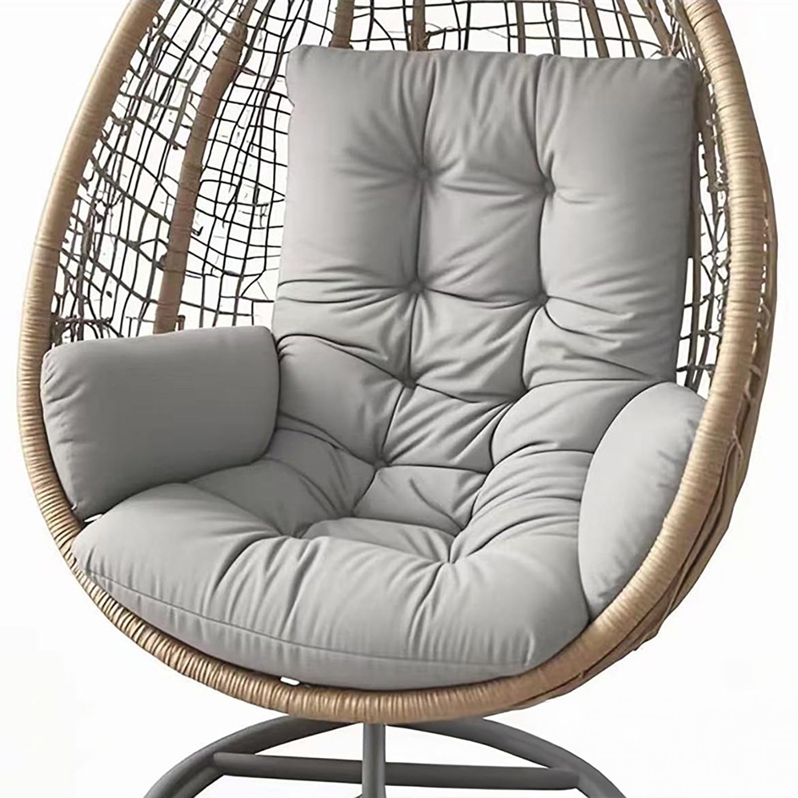 Outdoor Egg Chair Cushion, For Outdoor Swing Seat Pad Cushion Replacement, Light Grey, 120 cm