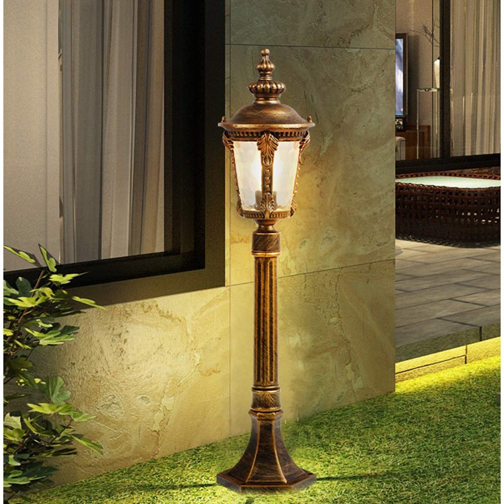 Lampadaire sur mât en Bronze Style rétro, étanche IP55, pour Cour, Villa, extérieur, résistant à la Rouille, éclairage de pelouse, allée, Jardin, Sentier, culot E27, STA,Height-170cm