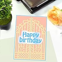 Vista 4 de INFUNLY 13 Piezas Troqueles en Forma de Tarjeta 3D para Hacer Tarjetas Tarjeta de Invitación Fondo Troqueles de Corte Flor Metal Palabra Troquel