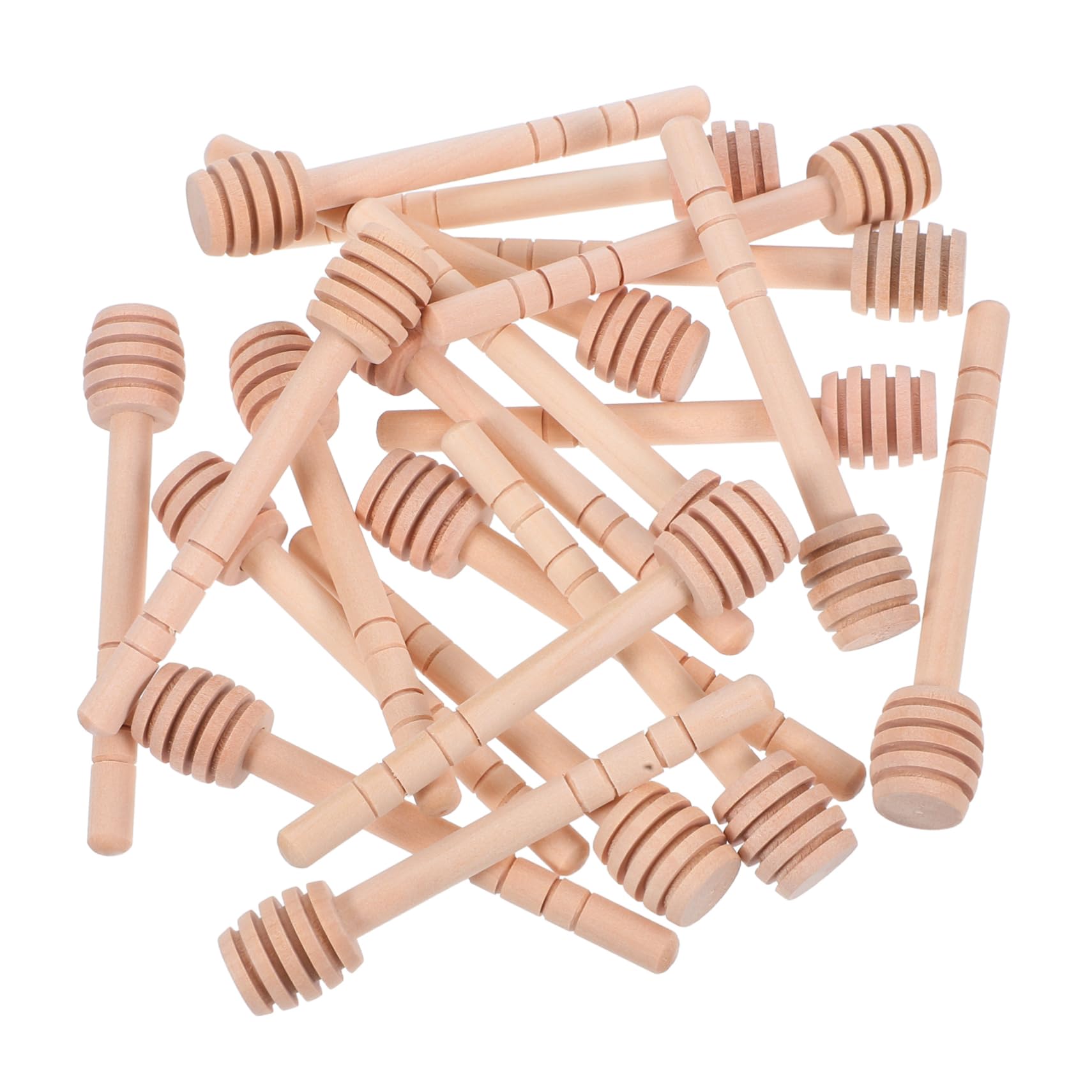 Cabilock 20Pcs Mini Wooden Honey Stirrer Sticks Natural Wood Dippers for Tea Jam Reusable Portable Honey Mixer for Travel for Bee Party Decorations