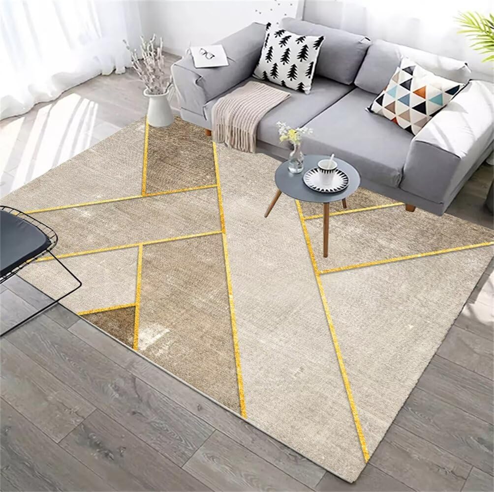 Tapis de couloir à nettoyage facile et grand tapis de sol kaki lavable
