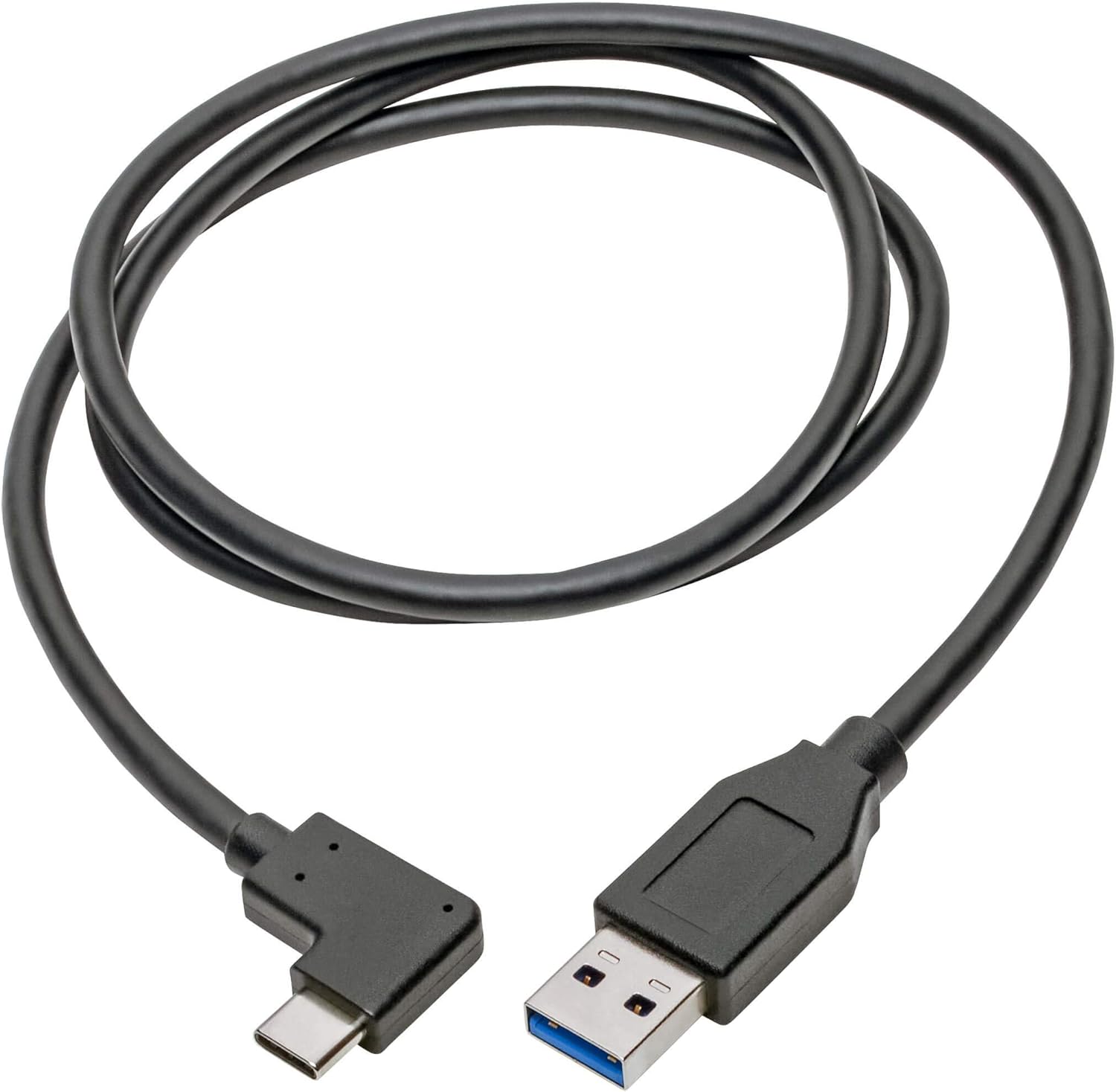 TRIPP LITE USB C to USB-A Cable Right Angle 3.1 5 Gbps Type C, 3' (U428-003-CRA)