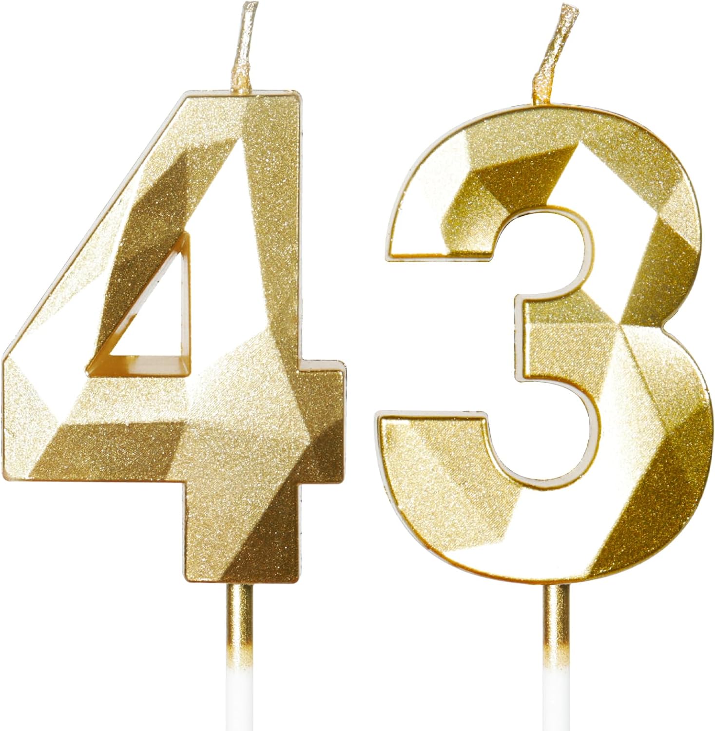 40th Birthday Gold Candles - Number 40, Happy Birthday, Cake Topper Decorations for Party & Anniversary Celebrations — image 239
