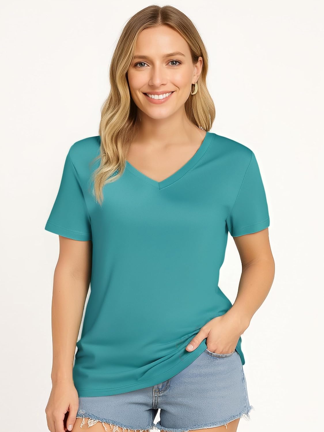 Opna Women's Short Sleeve Moisture Wicking Athletic Shirts - Image 2