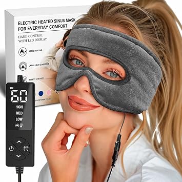 Sinus Mask, Heated Eye Mask, Face Heating Pad with Openings