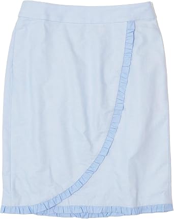 J.Crew Mercantile Womens Oxford Fixed-Wrap Ruffle Tulip Skirt