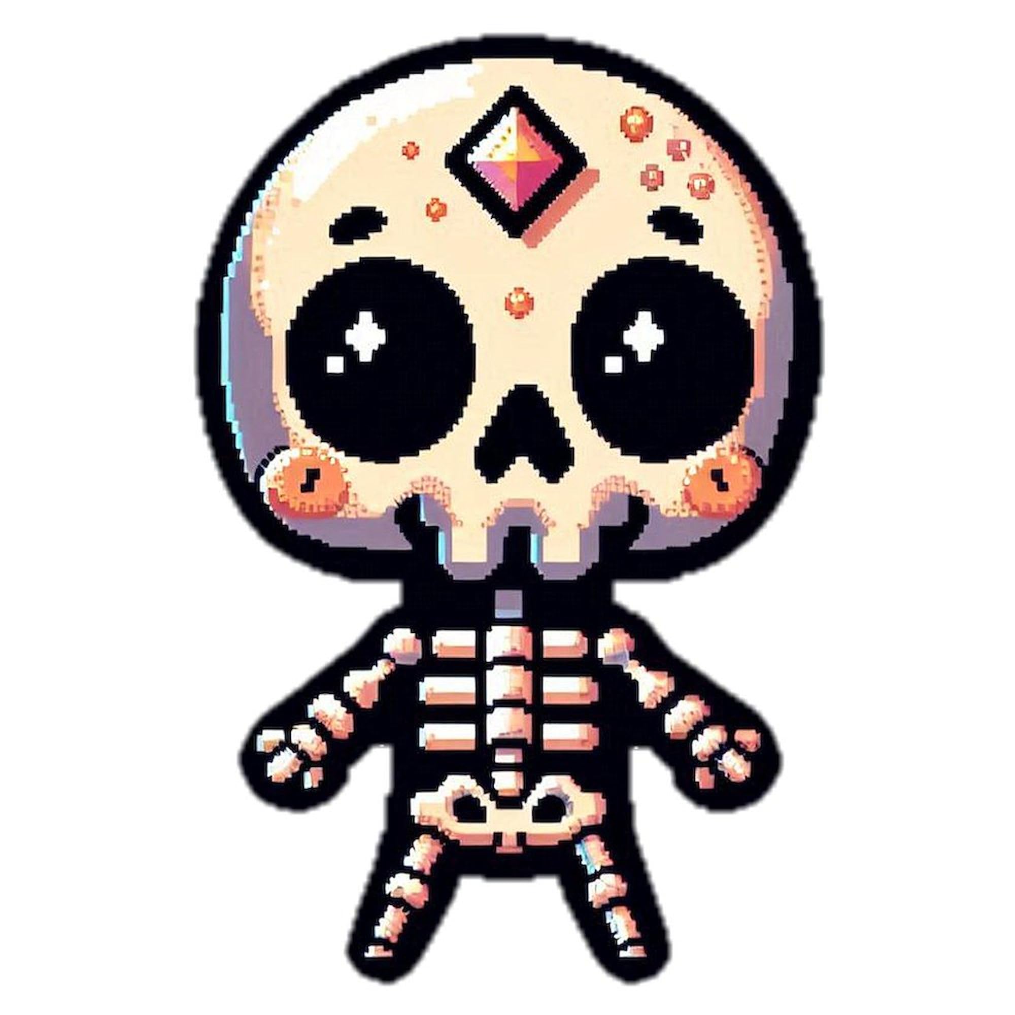CafePress Pixel Skeleton 4