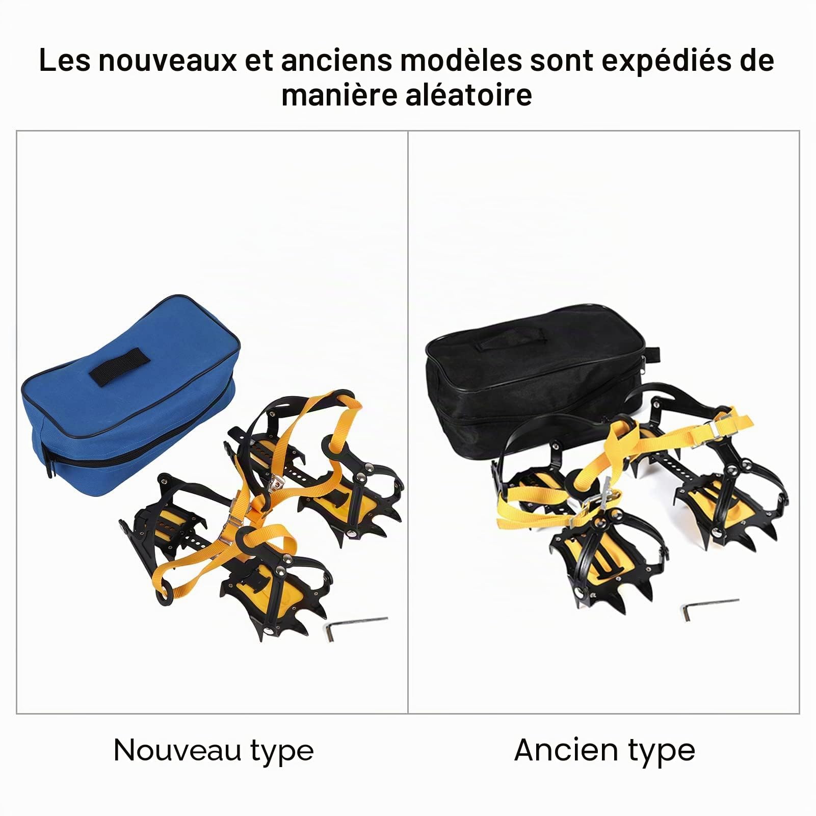Bnineteenteam 1 Paire de Crampons en Acier Fort réglables en Forme de Griffe d'escalade sur Glace Articles de Sports extrêmes Chaussure pour Monter Au Arbre