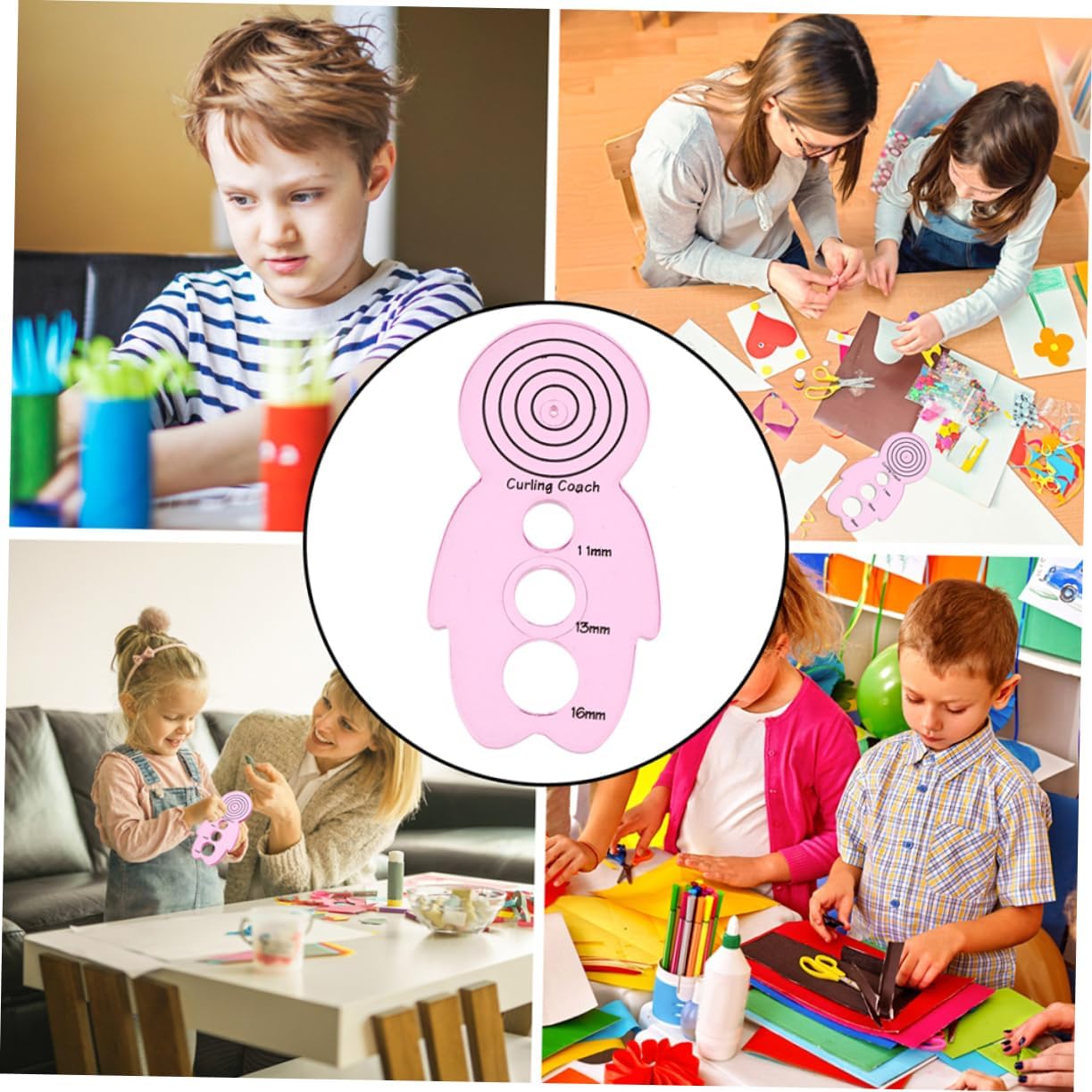 GLSTOY Plastic Paper Curling Tool Quilling Paper Rolling Holder 10-Piece Quilling Tool Set Easy to Use Ideal for DIY Craft