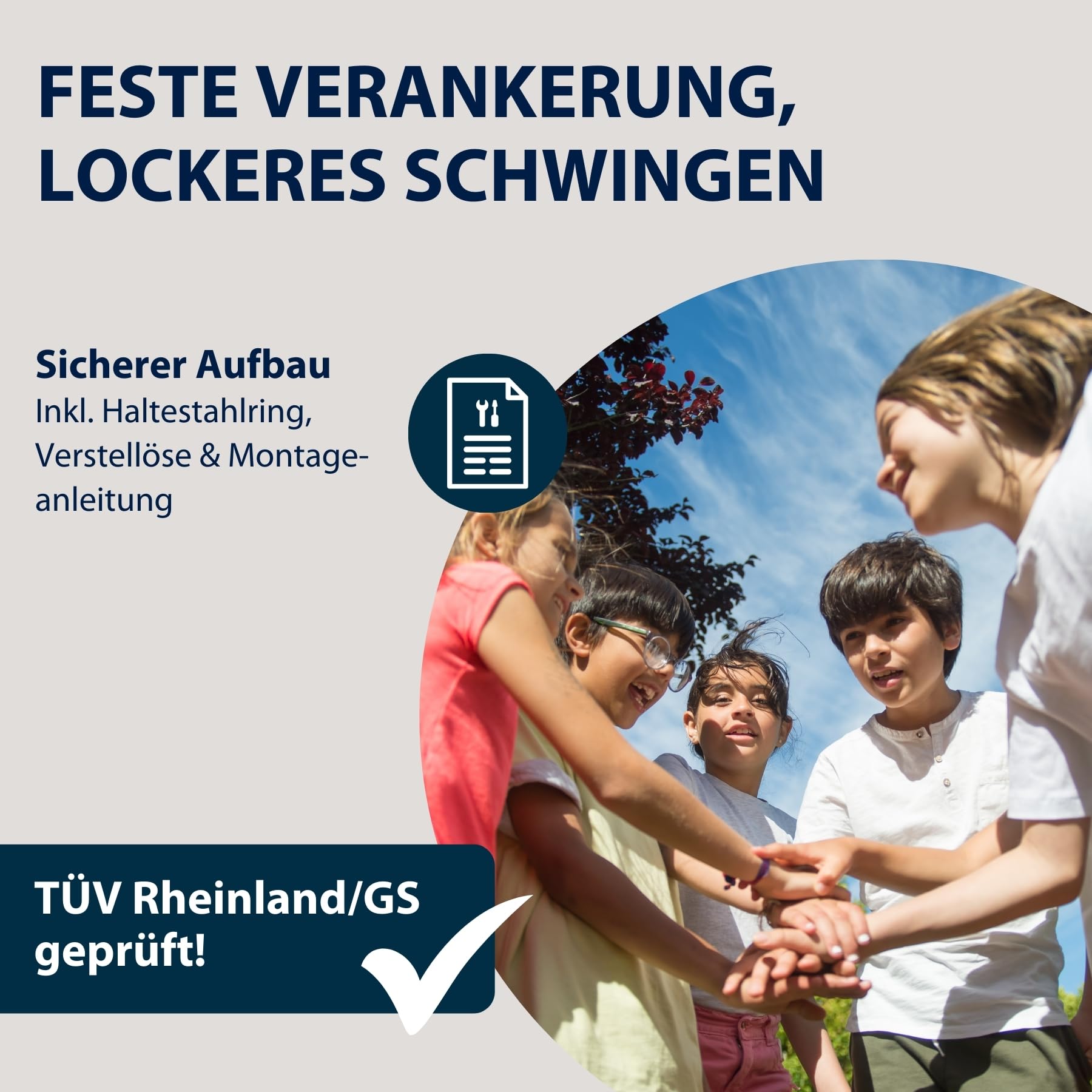 HUDORA Brettschaukel in Schwarz - Outdoor Kinder-Schaukelsitz aus Gummi - TÜV Rheinland/GS geprüfte Kinderschaukel mit höhenverstellbaren Seilen - Schaukelbrett für Kinder & Erwachsene bis 100 kg