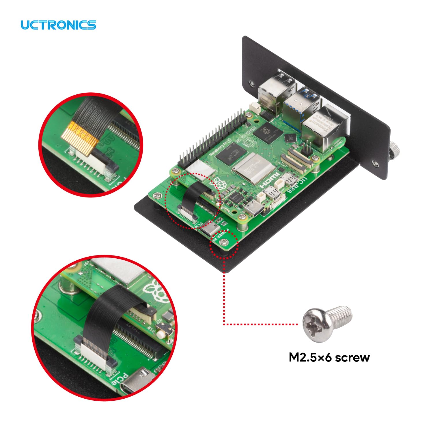 Amazon.co.jp: UCTRONICS 1U ラックマウント Raspberry Pi 5用 19