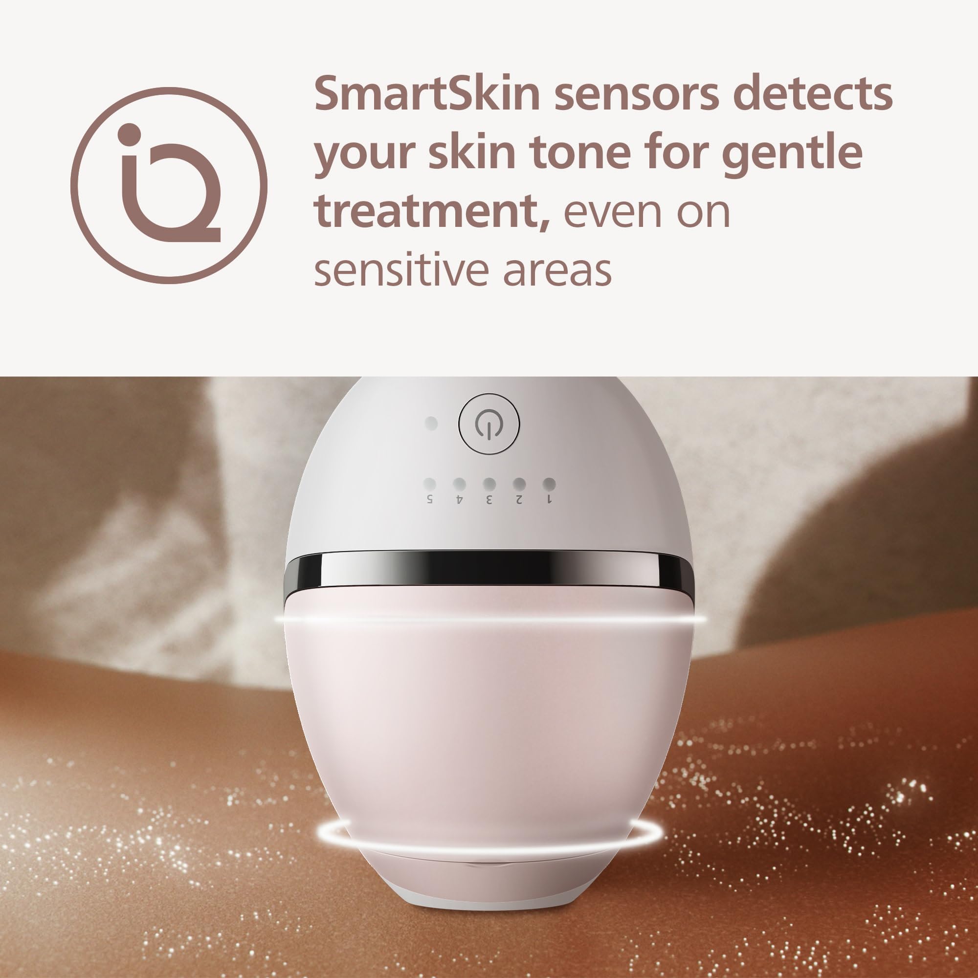 Philips Lumea 8000 Series IPL Hair Removal Device - Permanent Visible Hair Reduction Done at Home, SenseIQ Technology, 2 Attachments for Body & Face, for Women & Men, BRI932/03