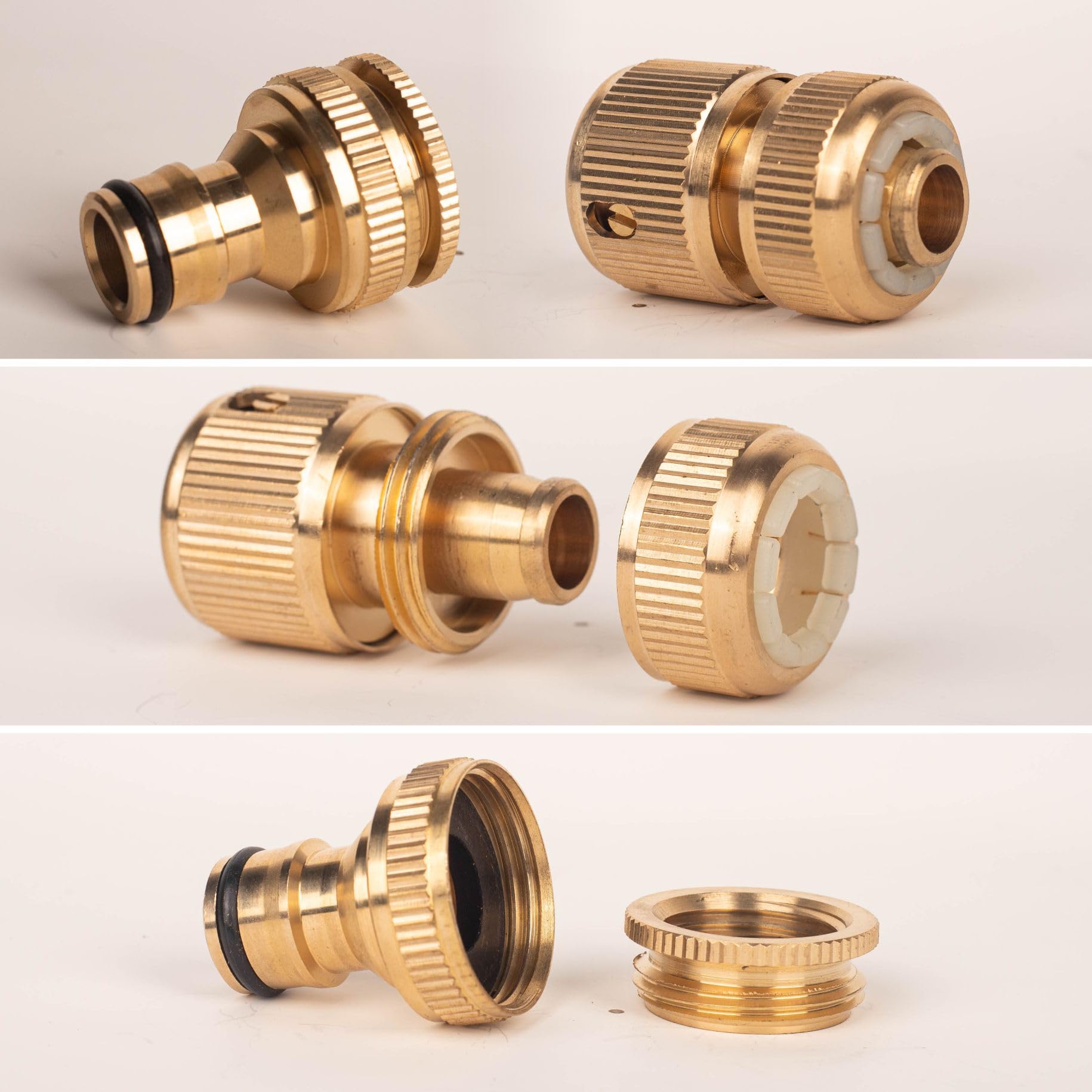 Brass Tap Connector, Kitchen Sink & Garden Hose Adapter, 22mm Female to 24mm Male Threaded Fittings - Image 3