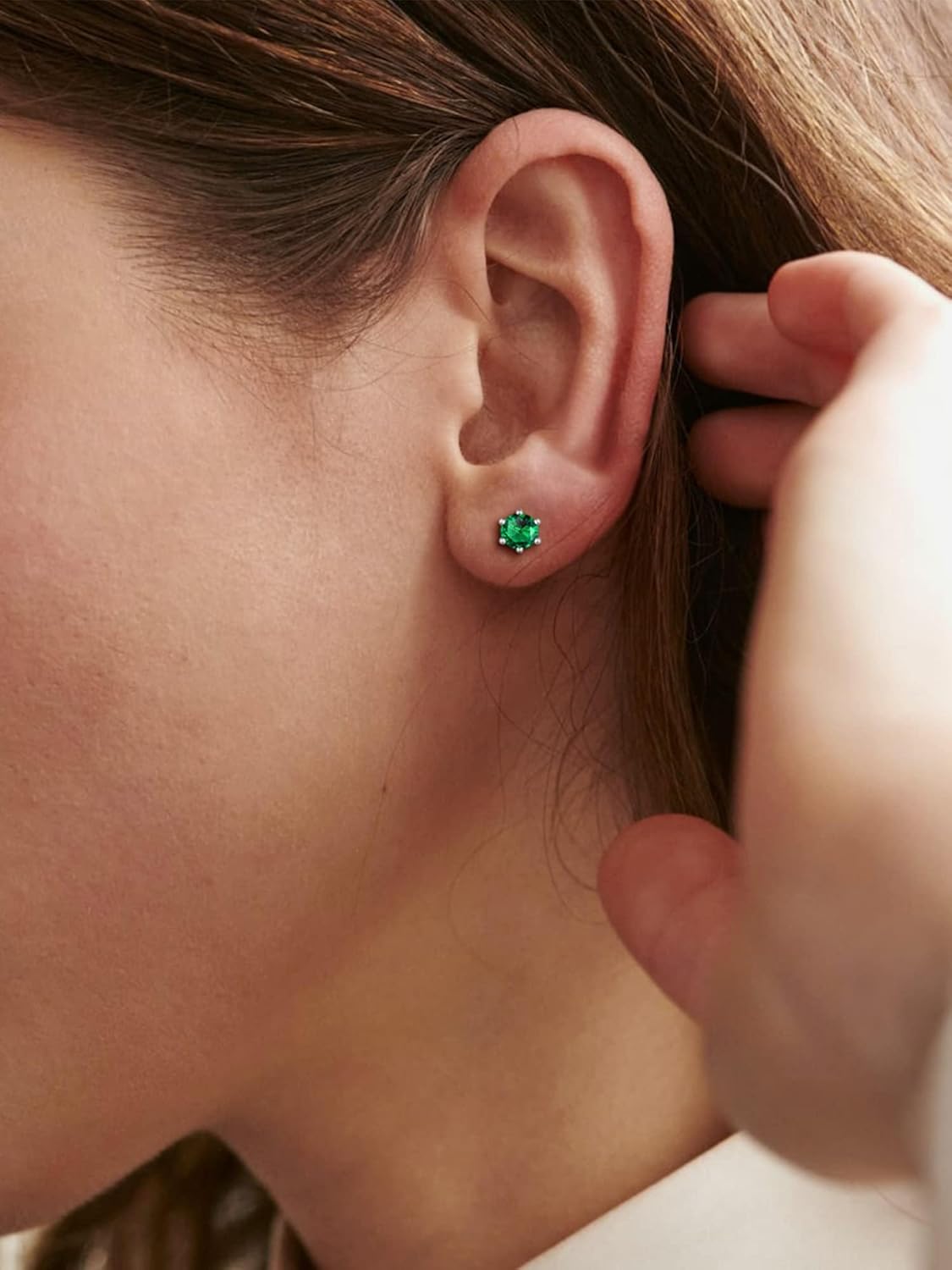 ChicSilver 925 Sterling Silver Earrings Sparkling Heart/Round/Princess Cut Birthstone Earrings for Women Birthday Jewelry with Gift Box - Image 3