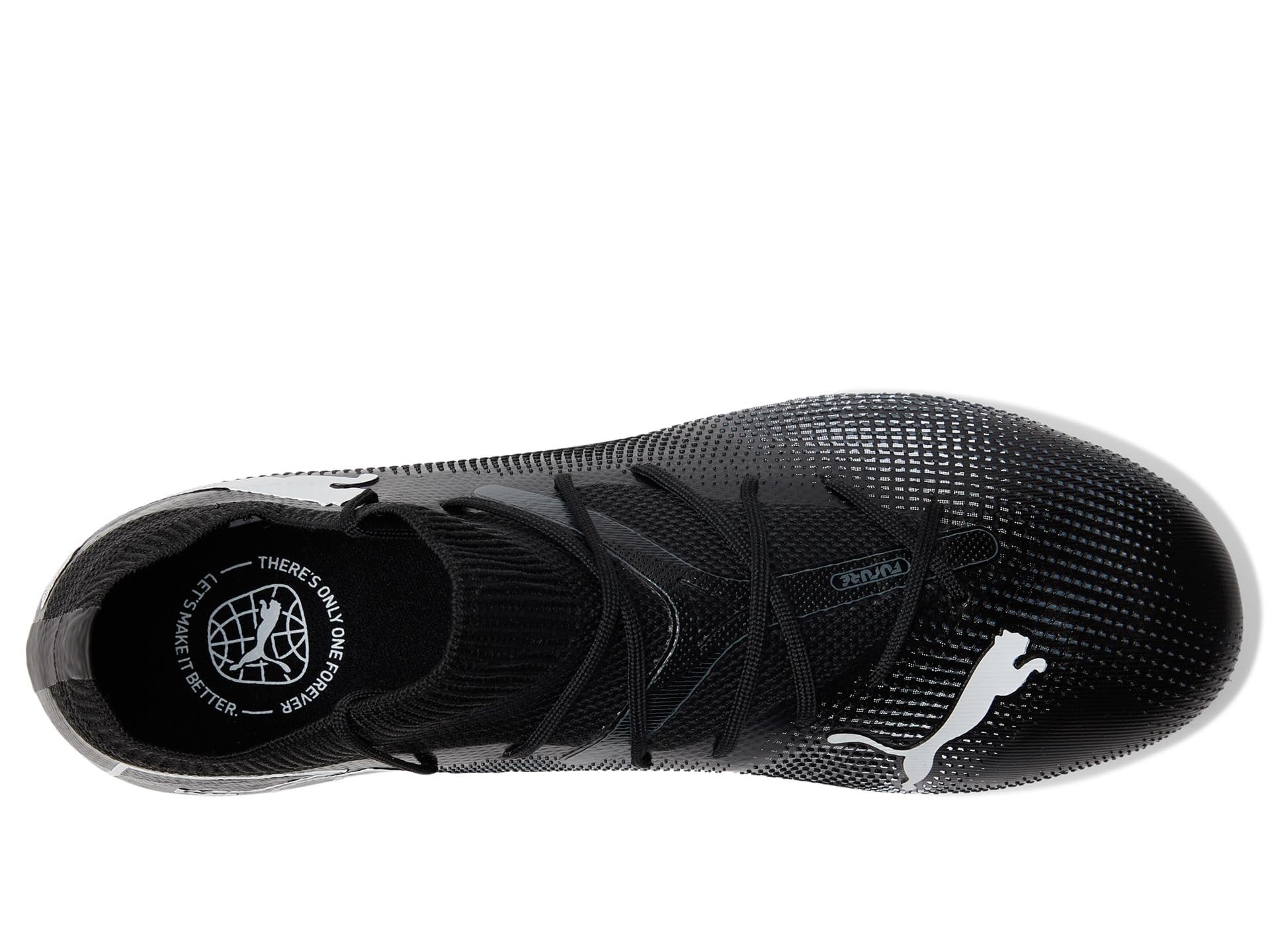 PUMA Future 7 Match Firm Ground/Artificial Ground Soccer Cleats Black White 9.5 D (M)