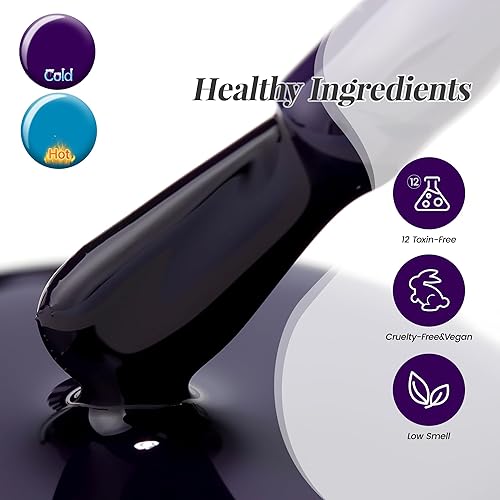 Vista 200 de YTD Likomey Brocade Glitter - Esmalte de uñas de gel que cambia de color, 0.5 onzas líquidas, color rosa intenso a violeta, brillo brillante, cambio