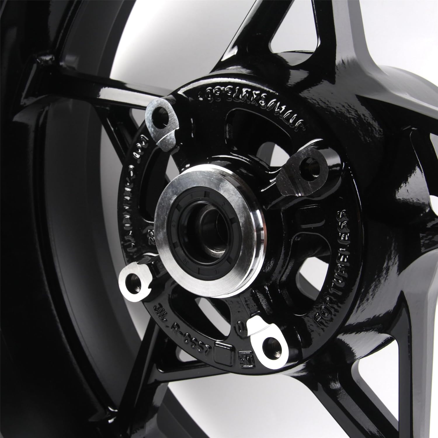 Gloss Black Rear Wheel Rim Compatible with Kawasaki Z900 ABS include 2017-2024, Z900 SE 2022-2023, Bearing include, Motorcycle Replacement Accessories Parts