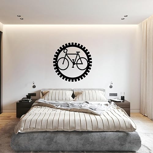 Miniatura 4 de Excmoky Arte de la pared del metal de la bicicleta de la bicicleta, arte de la pared del metal de la muestra de la pared del corte del laser del