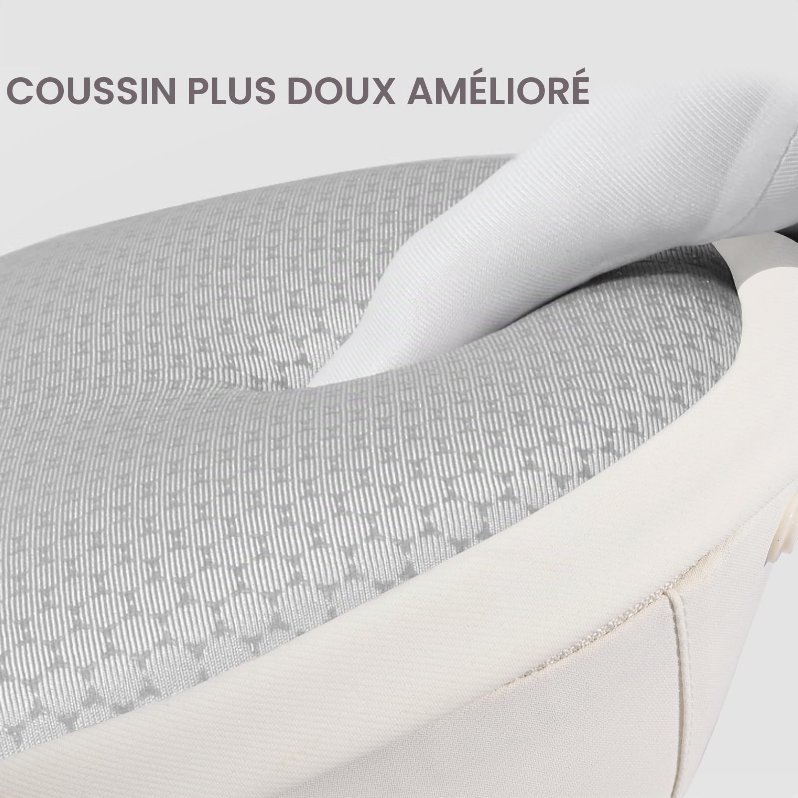 Bebamour Porte-bébé pour nouveau-nés et tout-petits Porte-bébé Hipseat 0-36 mois avec capuche, 3 coussinets de dentition, rallonge de taille, sac de rangement et étui à tétine,Beige
