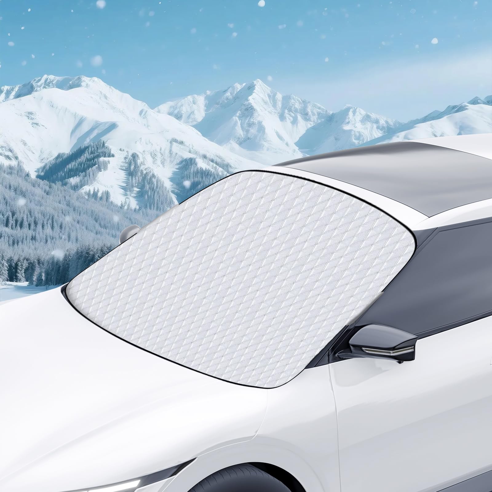 Copri Parabrezza Auto Antigelo Telo Protezione Inverno Neve Grandine Adatto Maggior Parte Veicoli