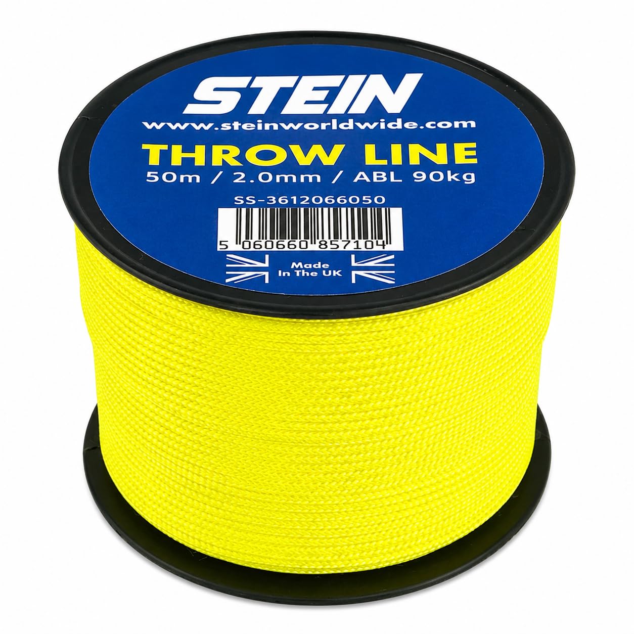 Kit de corde de lancer STEIN avec, corde de lancer jaune néon de 2,0 mm/50 m et lest de 280 g/10 oz. Corde de lancer pour arboriste et sac