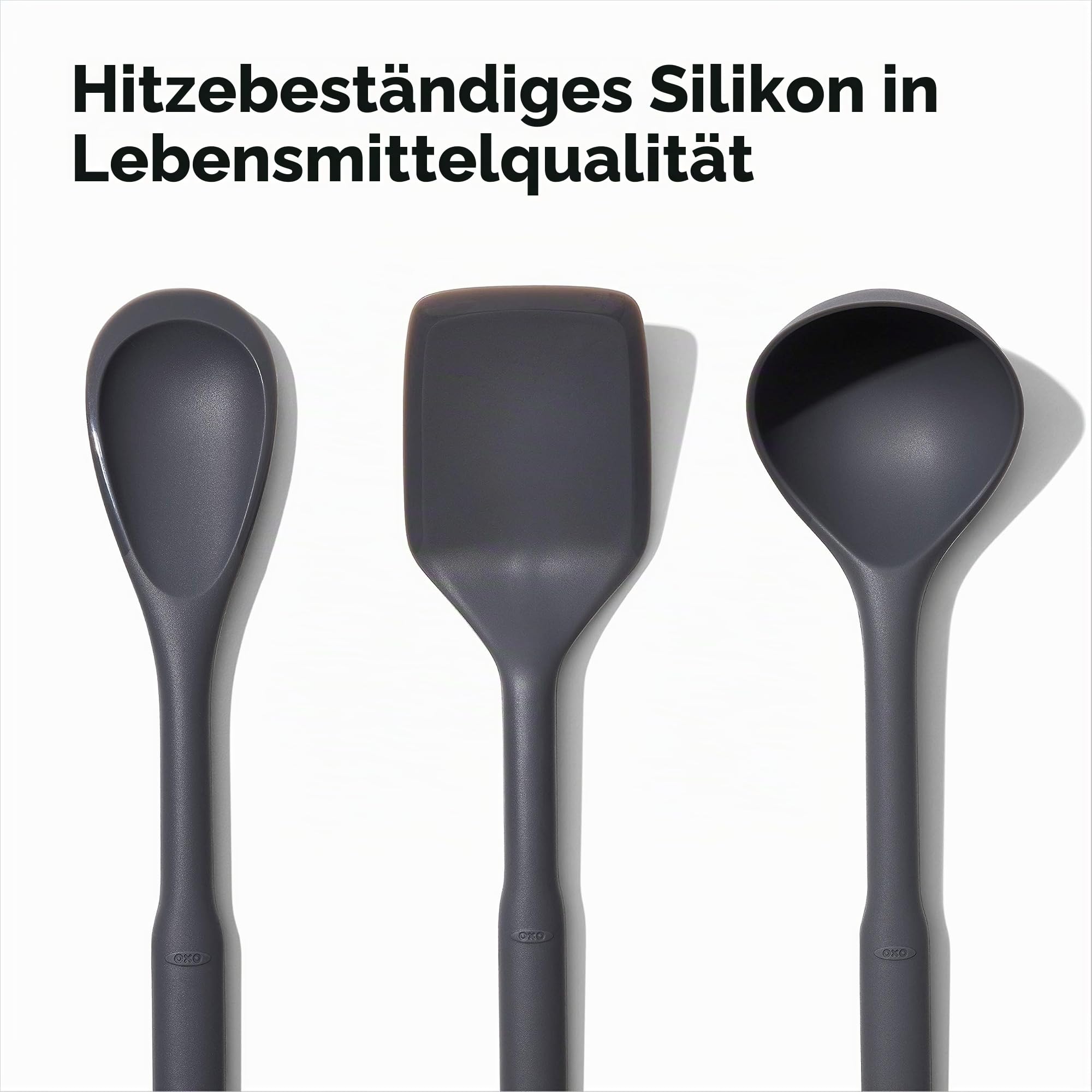 OXO Good Grips Silikon-Utensilien-Set, 3-teilig, Grau, Einheitsgröße